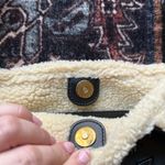 Stella McCartney Leather Black Cream Faux Fur Trim Shoulder Bag Open Purse Photo 2