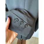 Theory  Blazer Women 6 Black Single Breasted One Button Close Stretch Ponte Photo 7