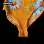 ZARA NWT   Sheer Yellow Golden Daisy Mesh Bodysuit Small  Snap Closure Fe… Photo 8