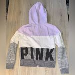 PINK - Victoria's Secret Victorias secret pink purple white grey zip up hoodie sweatshirt hooded sweater Photo 1