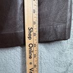 Sarah Taylor Vintage Genuine Leather Pencil Skirt 4 Brown Dark Academia Career Photo 7