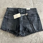 Letter to Juliet Washed Black Denim Shorts, Size M New w/Tag Size M Photo 3