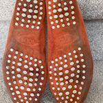 Tod's Orange Suede Penny Loafers Photo 6
