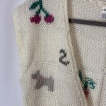 Vintage 80s Alyssa Brooke Knit Sweater Vest Women’s M Cottagecore Cute Teacher White Size M Photo 2