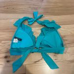 Kenneth Cole  ruffle bikini top! Size Medium. Aqua. Photo 1
