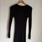 BODEN Ribbed Cut Out Dress Black Keyhole Neck‎ Long Sleeve Fitted 6 Photo 8