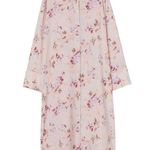 H&M NWT ~ Long Pink Floral Side Slits Summer Shirt Dress by H & M ~ Women's LARGE Photo 2