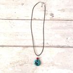 Urban Outfitters Aqua Butterfly Teal Stone Charm Necklace Beaded Jewelry Women Girls NEW Photo 2