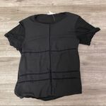 BCBGeneration BCBGenration Tee With Sheer Detailing Black S Photo 5