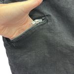 Amp Black Lace Up Fly High Rise Stretch Denim Zip Pocket Raw Hem Jeans Womens L Size undefined Photo 3