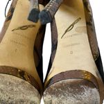 Brian Atwood Campisa black suede and bronze snakeskin embossed stiletto heels Photo 6