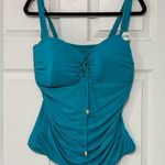 Bleu Rod Beattie  Women's American Hustle D Cup Tankini Top Swimwear Lago 14D NWT Photo 0