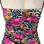 Akira  flowered bodycon side ruching mini dress Photo 0