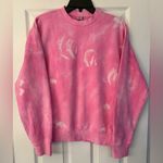 Sporty & Rich Tie Dye Women’s Pink Cotton Sweatshirt Size XS Photo 4