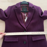 Talbots Coat 4P Burgundy Albury Italian Wool Blend Stadium Cloth Quiet Luxury Photo 14