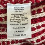 Talbots  Cozy Cable Knit Sweater Womens M Red Cotton Striped Preppy Grandmacore Photo 4