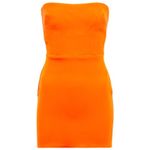 Alex Perry Neon Orange Strapless Mini Cocktail Dress Size 4 Photo 2