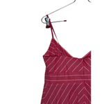 J.Crew  Women Dress Petite V Neck A-Line Midi‎ Sleeveless Striped Pink White P6 Photo 7