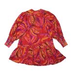 Farm Rio NWT Banana Juice Mini in Red Orange Puff Sleeve Cotton Dress S $195 Photo 7