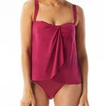 Coco reef  Womens Contours Clarity Bra Sized 12/36C Bandeau Tankini Top Fuschia Photo 0