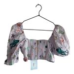 Hill House Hill House Isabella Top Crop Sea Creatures Small Purple Photo 4
