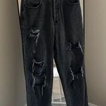 PacSun  Black High-Rise Straight Distressed Jeans Photo 0