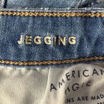 American Eagle  SZ 2 Jeggings Jeans Distressed Stretch Zip-Fly Mid-Rise Whiskered Photo 10
