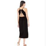 O'Neill O’Neill Viscose Black Front Tie Straps Slits Flowy Beach Maxi Womens Dress SZ S Photo 1