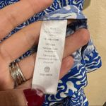 Warm Blue White Floral Garden Tunic Dress Size L Photo 8