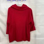 Rafaella  women's‎ bright red knit cowl neck half sleeve relaxed casual sweater L Photo 5
