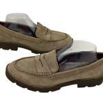*Born Penny Loafer Women Size 9.5 Taupe Suede Leather Comfort Casual Academia Tan Photo 8