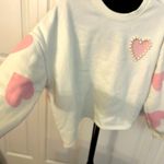 Cropped Pearl Heart Sweatshirt! Pink Size XL Photo 2