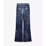 ZARA  blue mesh denim pants NWOT 80$ M boho spring western y2k Photo 2