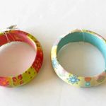 Vintage Viva Beads Floral Bangles 2 Pc Southern Charm Lily Pulitzer Bracelet NWT Pink Photo 1