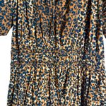 Ulla Johnson  Mariana Brown Leopard Animal Print Puff Sleeve A-Line Mini Dress 2 Photo 11