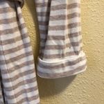 Anne Klein Beige/White Striped Cotton Blend Robe Tie /Belt Closure EUC S Photo 2