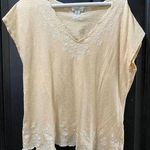 Sundance  Yellow Embroidered Casual Crop-Top Size Medium Photo 0