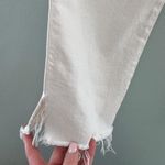 frame denim Frame Le Sylvie Slender Straight Fray Split Hem Jeans Ivory Off White Photo 3