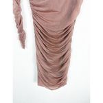 ZARA  Fitted Asymmetric Draped Organza Dress Medium One Sleeve Ruched Cocktail Photo 11