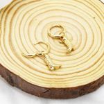 Small Gold Cowboy Boot Earrings Photo 2