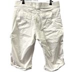 Lee  Easy Fit White Cargo Cuffed Bermuda Shorts Uncuffed Capri Pants Womens 10 Photo 2