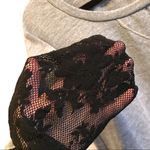 Splendid Lace Sleeve Hi-Low Sweatshirt Photo 1