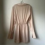 Princess Polly Nicola Beige Satin Long Sleeve Satin Mini Dress 2 Photo 5