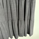 Alya  Women's Black Minimalist Boho Tiered Mini Dress - Size Small - Casual Goth Photo 2