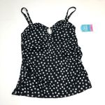Swim Solutions Keyhole Hardware Tankini Swim Top Size 14 Photo 2
