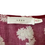 Lush Clothing Lush Ranya Faux Unlined Floral Burgundy Berry Cream White Wrap Cropped XXL #1896 Photo 4