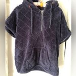 Columbia Sherpa women sz M Cozy fleece Hoodie short sleeves vest jacket pocket Photo 3