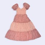 Sincerely Jules Midi Dress Blush Cottagecore Smocked Pink Puff Sleeves Photo 0