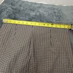 Brown Houndstooth Stretch Check Grunge Sexy Micro Mini Womens Skirt Size L Size L Photo 4