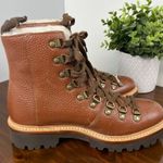 Grenson Nanette Shearling Pebble Grain Leather Boot Size US 6.5 Retail $686 Brown Photo 6